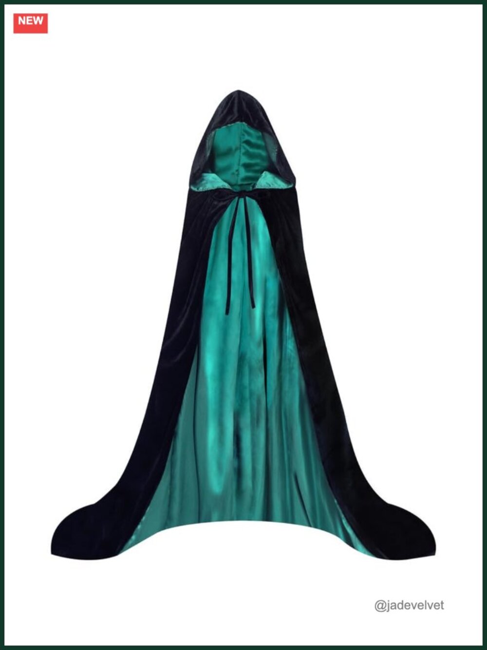 Reversible Velvet Hooded Cloak Halloween Costume Adult Long Cape